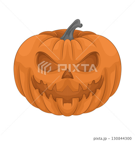 Illustration of scary pumpkin  130844300