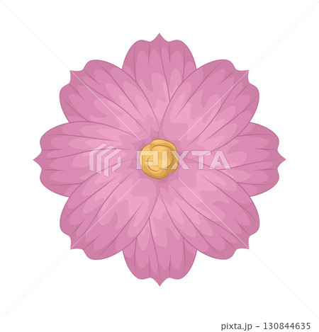 Illustration of pink flower  130844635
