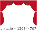 レッドカーテン　透過イラスト 130844707