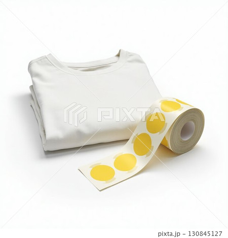 roll of toilet paper isolated on white 130845127