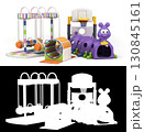 Active goods for kids childrens furniture and toys 3d render on white with alpha 130845161