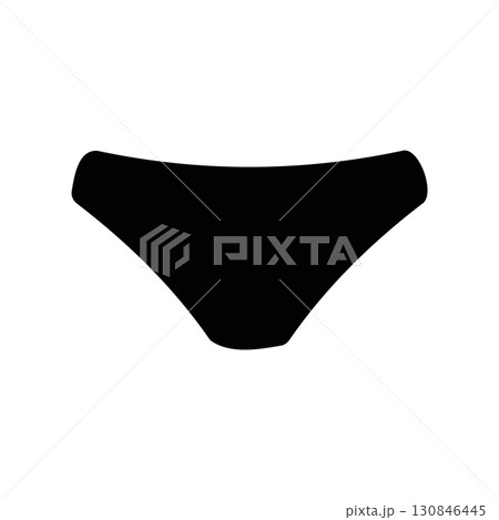 Simple black vector icon with a theme women lingerie 130846445