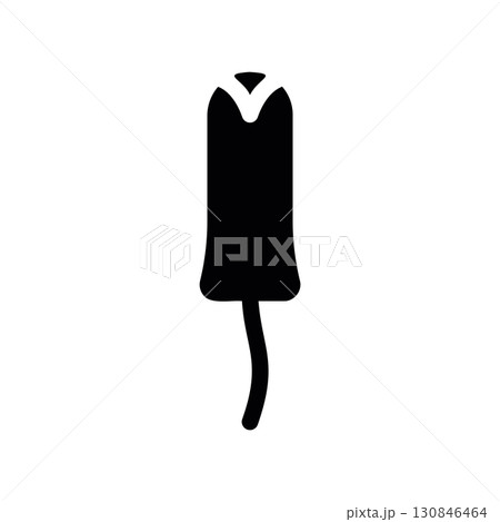 Simple black vector icon with a theme tampon 130846464