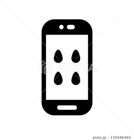 Simple black vector icon with a theme menstrual tracking app 130846468