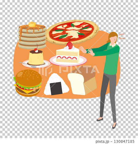 Women who refrain from eating sweets and sugary foods Women who refrain from eating sweets and sugary foods 130847185