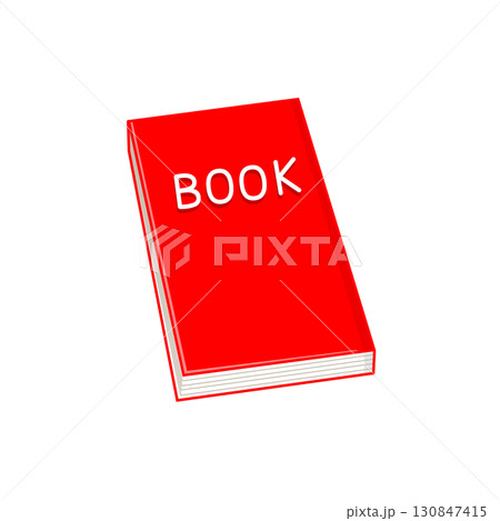 閉じた赤色の本（BOOK） 130847415