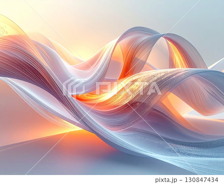 カラフルな光の波の背景1 カラフルな光の波の背景1 130847434