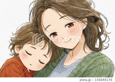 美優シリーズ：1～2歳美優、抱っこで夢の中 130848178