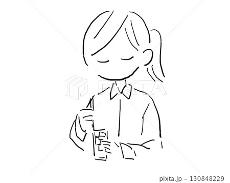 バーテンダーのイラスト 130848229
