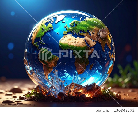 クリスタル　地球 130848373