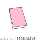 ピンク色の閉じた手帳（本） 130848816