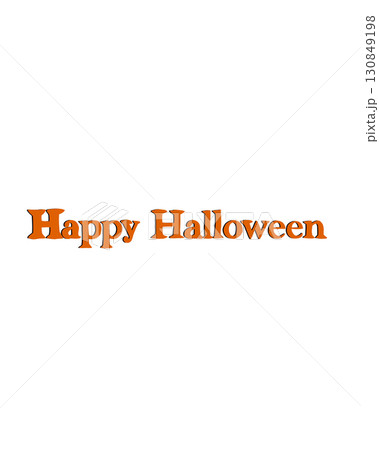 Happy Halloween タイトル(太字/オレンジ) Happy Halloween タイトル(太字/オレンジ) 130849198