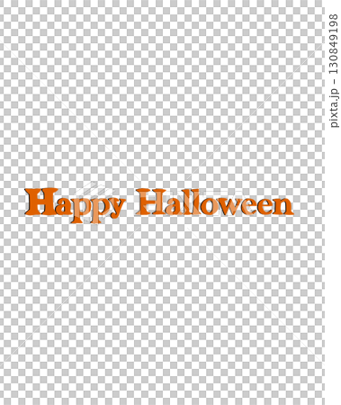 Happy Halloween タイトル(太字/オレンジ) Happy Halloween タイトル(太字/オレンジ) 130849198