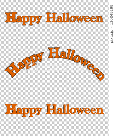 Happy Halloween Letter Set (Horizontal/Arch/Bold - 3 Types) 130849199