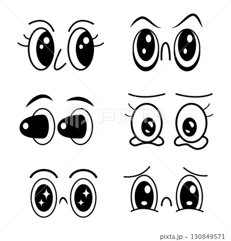 Eyes expression cartoon for illustration and element 130849571