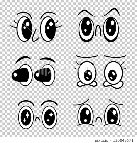 Eyes expression cartoon for illustration and element 130849571