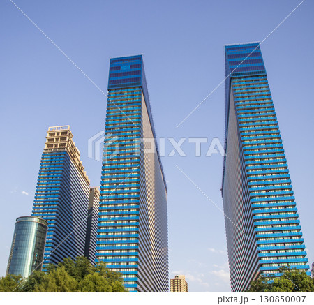 09.09.2025 - Batumi, Georgia - Shot of the Orbi city hotel towers 130850007