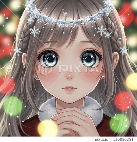 クリスマスのコスチュームを着た少女 130850251