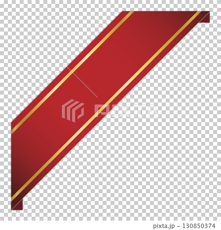 elegant red corner ribbon elegant red corner ribbon 130850374