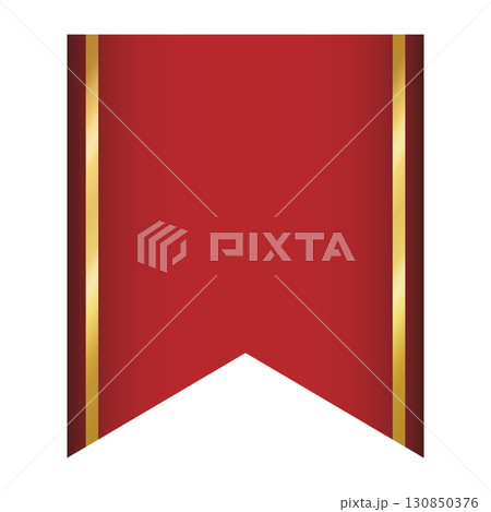 エレガントな赤いリボンの装飾素材 エレガントな赤いリボンの装飾素材 130850376