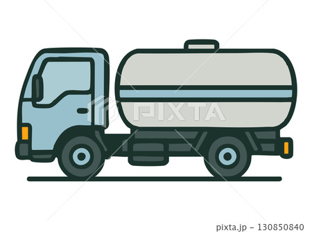 タンクローリーのイラスト タンクローリーのイラスト 130850840