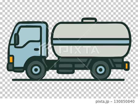 Illustration of tank lorry 130850840