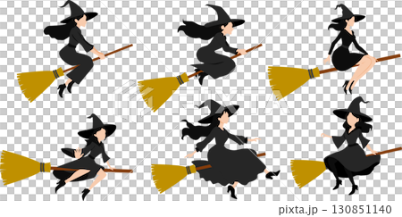 Witch illustration (Halloween) silhouette 130851140