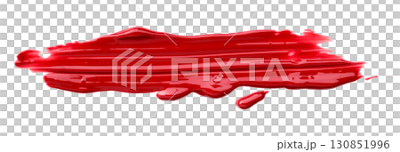 Red watercolor brush isolated on transparent background Red watercolor brush isolated on transparent background 130851996