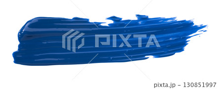 Blue brush watercolor isolated on transparent background 130851997
