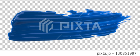 Blue brush watercolor isolated on transparent background 130851997