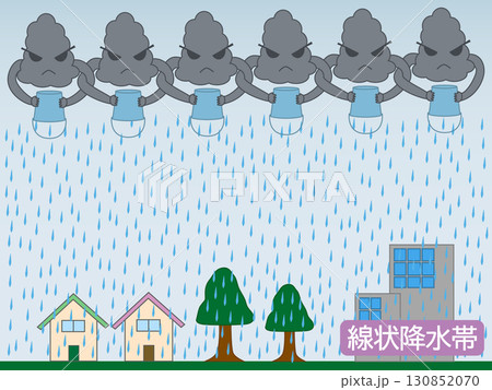 線状降水帯（文字あり） 130852070