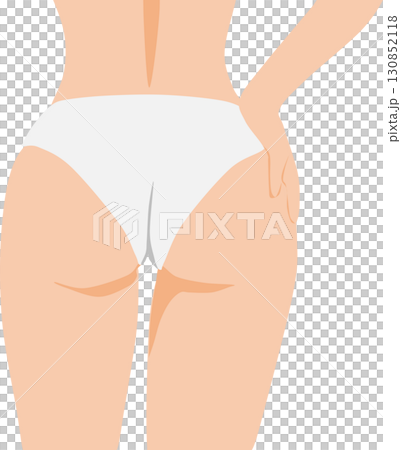 Illustration of a woman wearing underwear 130852118