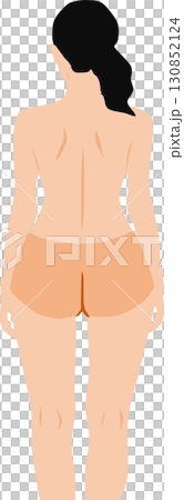 Illustration of a woman wearing underwear 130852124