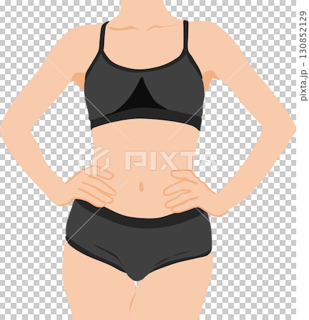 下着を着た女性のイラスト 下着を着た女性のイラスト 130852129