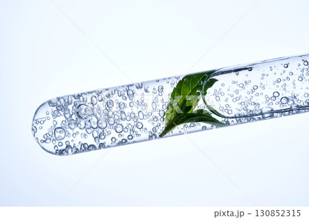 The texture of an organic cosmetic product in a test tube. The texture of an organic cosmetic product in a test tube. 130852315