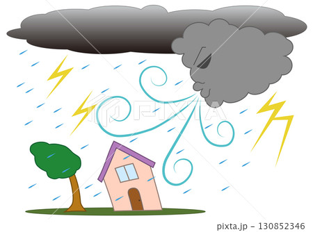 自然災害（嵐） 130852346