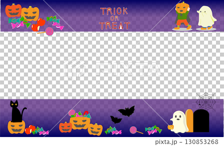 Halloween vector illustration frame background Halloween vector illustration frame background 130853268
