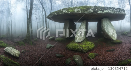 Ancient Stone Table Mystical Foggy Forest Landscape Nature Scene Old Awe Moss Grey Wood Myth Calm Ancient Stone Table Mystical Foggy Forest Landscape Nature Scene Old Awe Moss Grey Wood Myth Calm 130854712