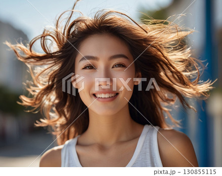 ランニング少女 130855115