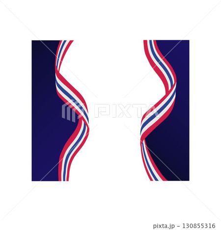 thai national flag day Design free vector illustration Thai Ribbon Flags on Blue Backgrounds thai national flag day Design free vector illustration Thai Ribbon Flags on Blue Backgrounds 130855316