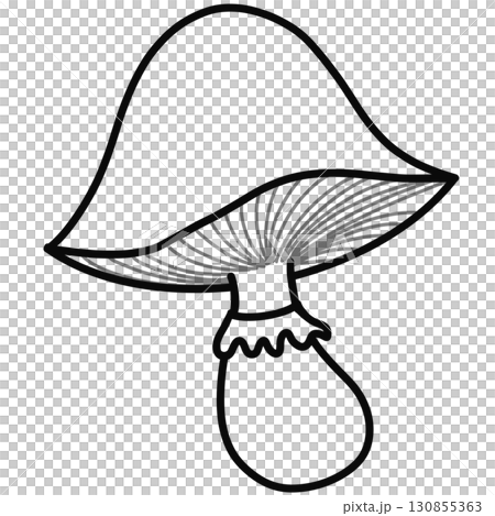 Minimalist Outline Drawing of a Autumn, Elegant Design, Cute hand drawn. 130855363