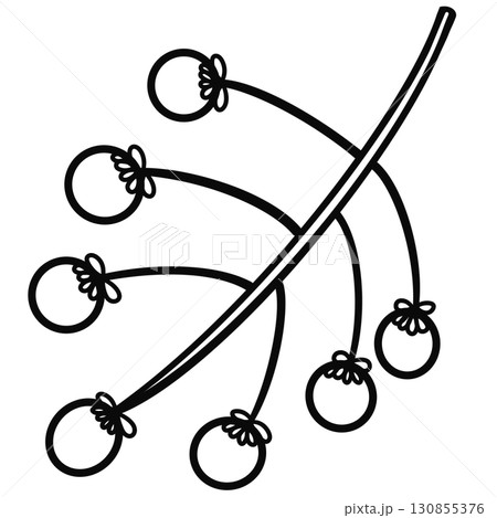 Minimalist Outline Drawing of a Autumn, Elegant Design, Cute hand drawn. 130855376