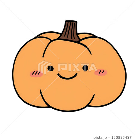 かわいいかぼちゃの水彩風イラスト 130855457