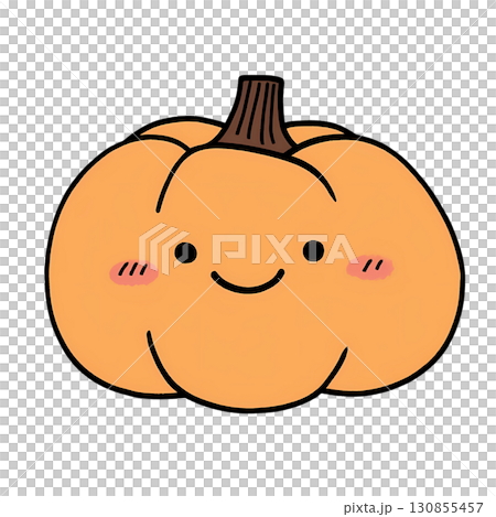 かわいいかぼちゃの水彩風イラスト 130855457