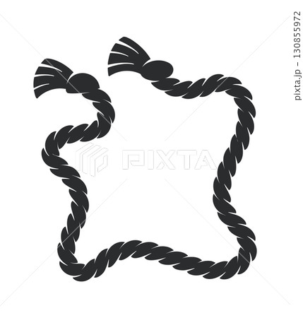 Fiber curved rope border design Fiber curved rope border design 130855972