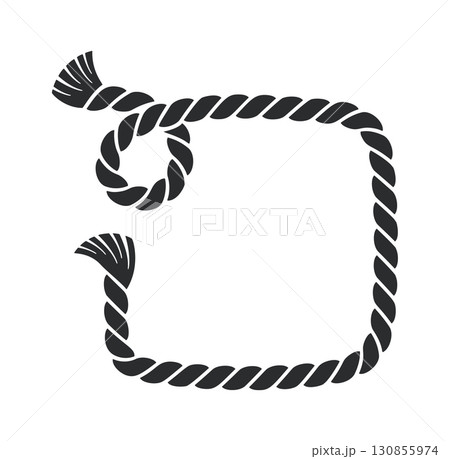 Nautical rope border frame design Nautical rope border frame design 130855974