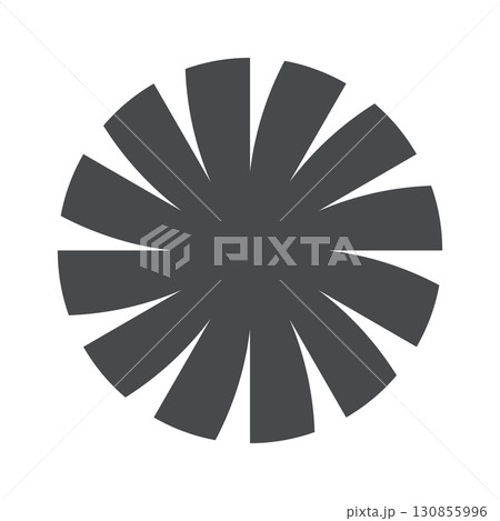 Modern geometric flower aesthetic shape 130855996