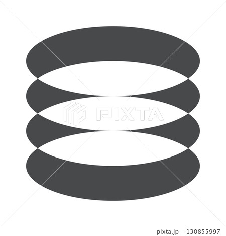 Repeated layered ovals abstract geometry 130855997