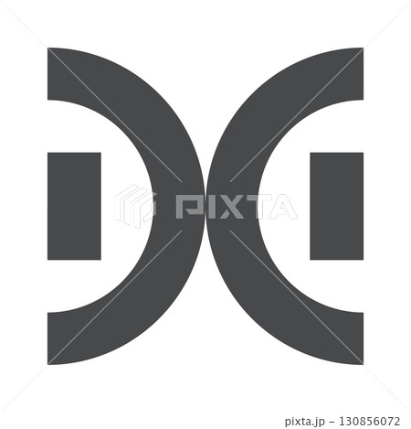 Semicircle rectangle geometry double design 130856072