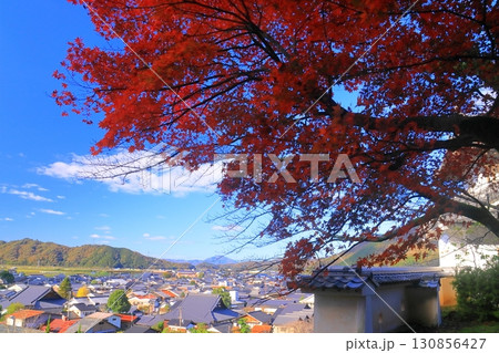 出石城跡 （兵庫県豊岡市出石町）隅櫓西から見る出石町の景色 130856427